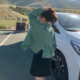 裆口现货后背开叉牛仔短外套266-2363-P125K178，女装短外套，浙宝266