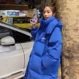 档口现货克莱因蓝两色贴标长款连帽棉衣266-6823-P185K268，女装棉衣/棉服，浙宝266