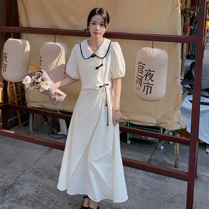 大货已出 新款 提花面料新中式盘扣连衣裙266-2416-P115K168图片