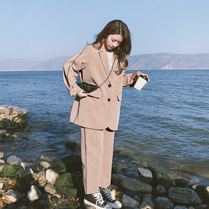 档口现货 2021新款两色镶边西装套装266-6603-P155K218,女装套装/套裙,浙宝266