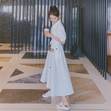 2021新款撞色明线法式收腰泡泡袖连衣裙266-6655-P100K158，女装连衣裙，浙宝266