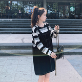 大货已出新款条纹撞色假两件连衣裙266-2319-P115K168，女装连衣裙，浙宝266