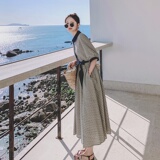 现货盐缩全棉品质高格子花撞色连衣裙266-6677，女装连衣裙，浙宝266