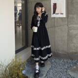大货已出2022两色格子撞色拼接海军领连衣裙266-2263，女装连衣裙，浙宝266