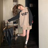 档口现货2023新款撞色拼接印花连帽卫衣266-2318-P95K148，女装卫衣/绒衫，浙宝266