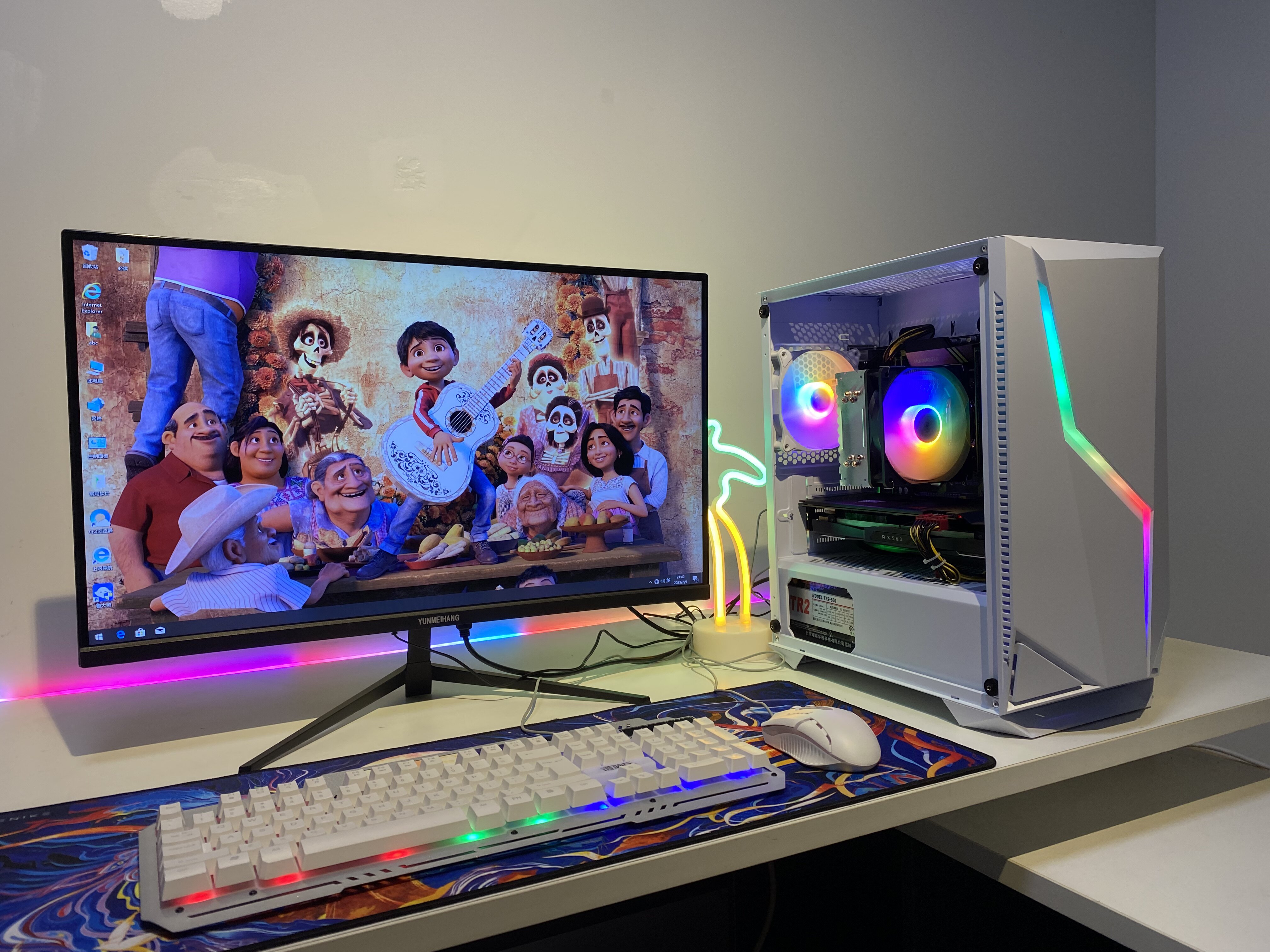 i7级全新高配电脑独显台式正品全套商务办公家用游戏电竞吃鸡主机
