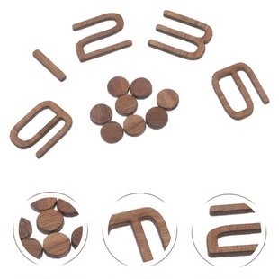 原木质感适配钟面组装 挂钟实木数字配件｜胡桃木 榉木可选