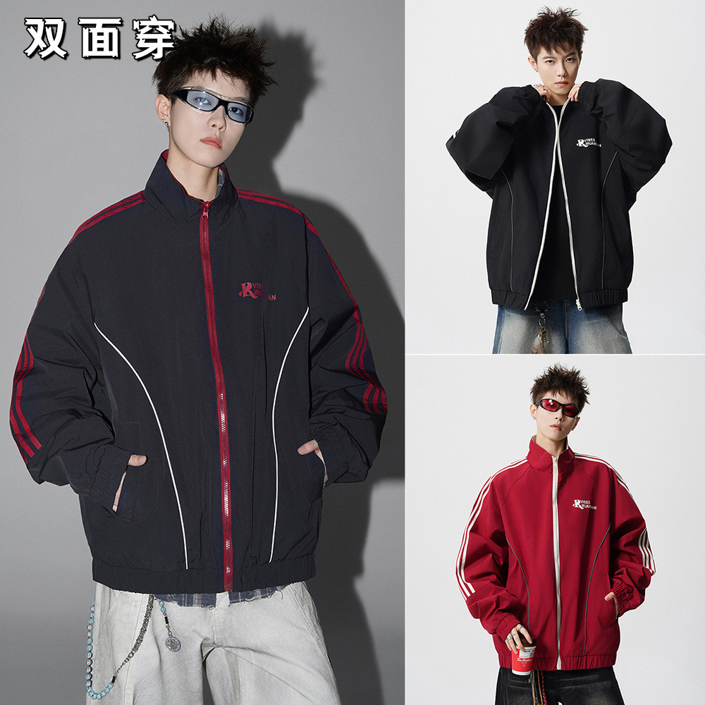 A440-BZ1991-P88双面穿立领印花夹克，男装夹克，电商A440