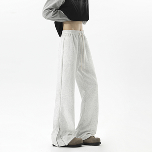 A440-GK01-P45 微喇滑棉卫裤 裤脚拉链装饰休闲裤，男装休闲裤，电商A440