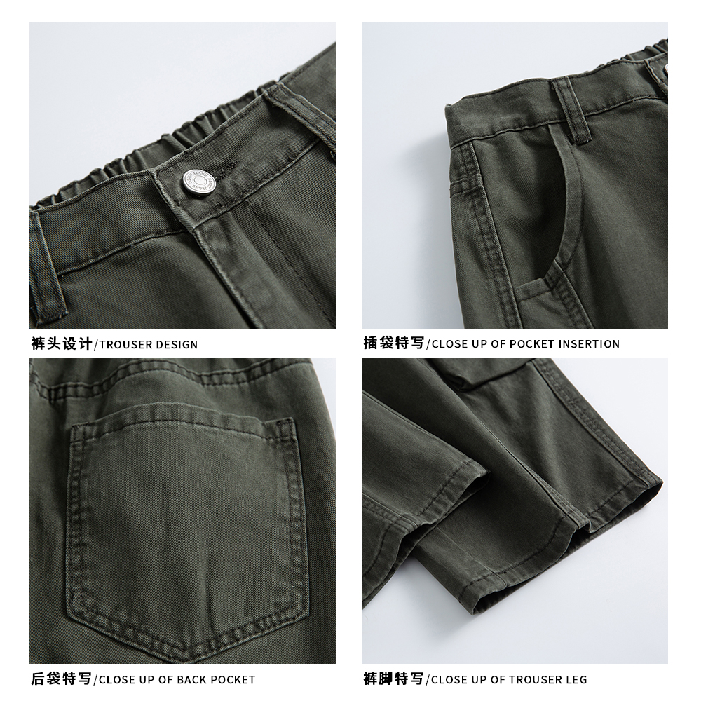 A440-K351-特P55水洗棉布工装休闲裤，男装工装外套，电商A440