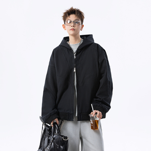 A440-FB0309-P98 解构设计帆布水洗外套图片