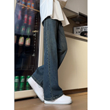 A440-DDH3001-特P45秋季微喇纯色牛仔裤，男装牛仔裤，电商A440