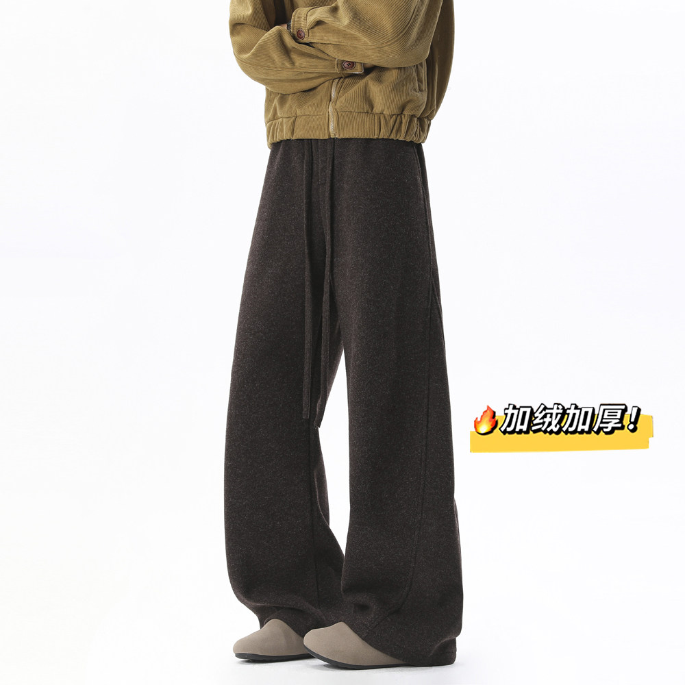 A440-JR305-特P45松弛感加绒弯刀休闲裤，男装卫衣，电商A440