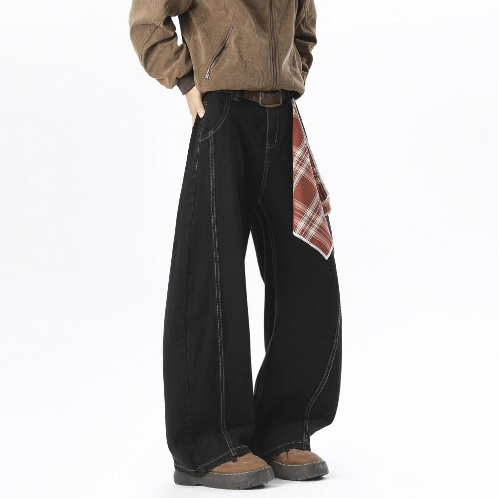 A440-K330-特P36水洗复古弯刀牛仔裤带方斤，男装牛仔裤，电商A440