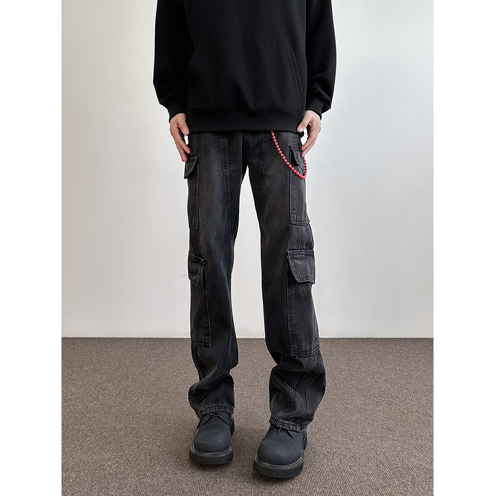 A440-DDH8087-P752026年春季新款水洗复古工装牛仔裤，男装牛仔裤，电商A440