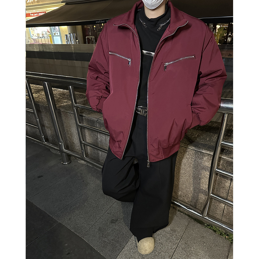 A440-MY106-P85短款拉链棉服cleanfit暗黑系外套棉衣,男装棉衣,电商A440