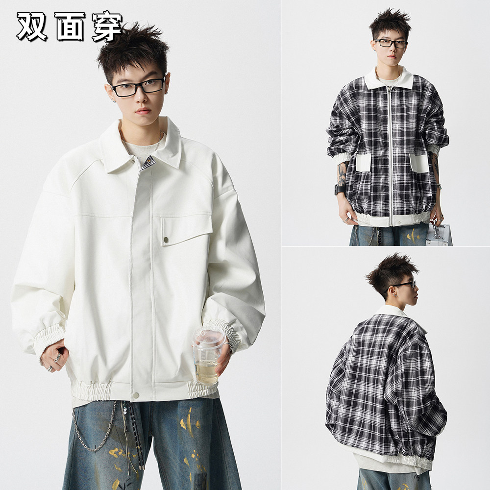 A440-B1056-P88 春季翻领两面穿皮衣款图片
