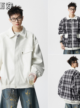 A440-B1056-P88 春季翻领两面穿皮衣款