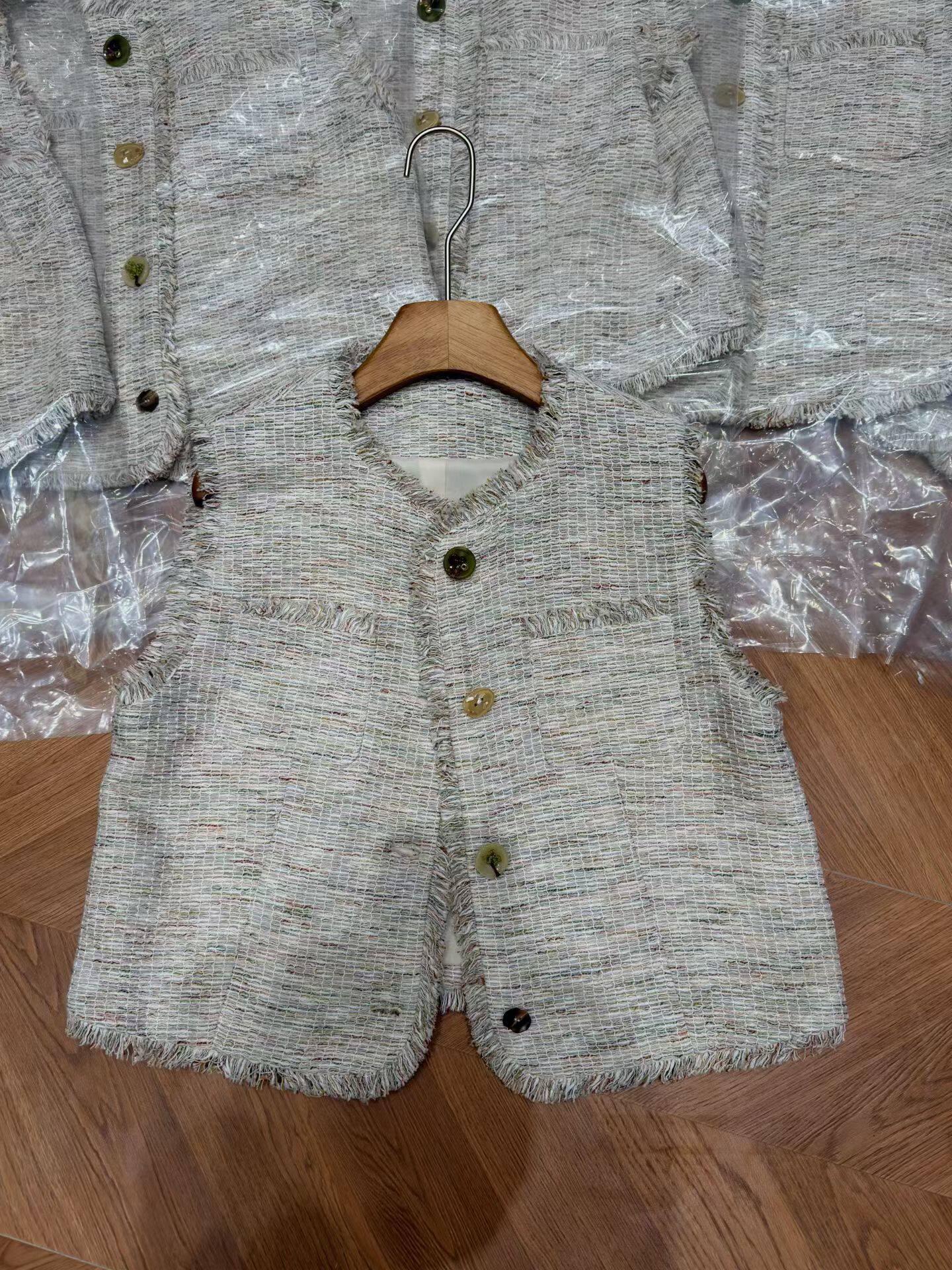 欧洲站欧货2026春新款设计师款小众高级感小香风外套马甲毛边马夹