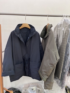 欧货2026冬季新款宽松保暖洋气双面可穿90白鹅绒风衣羽绒服外套女