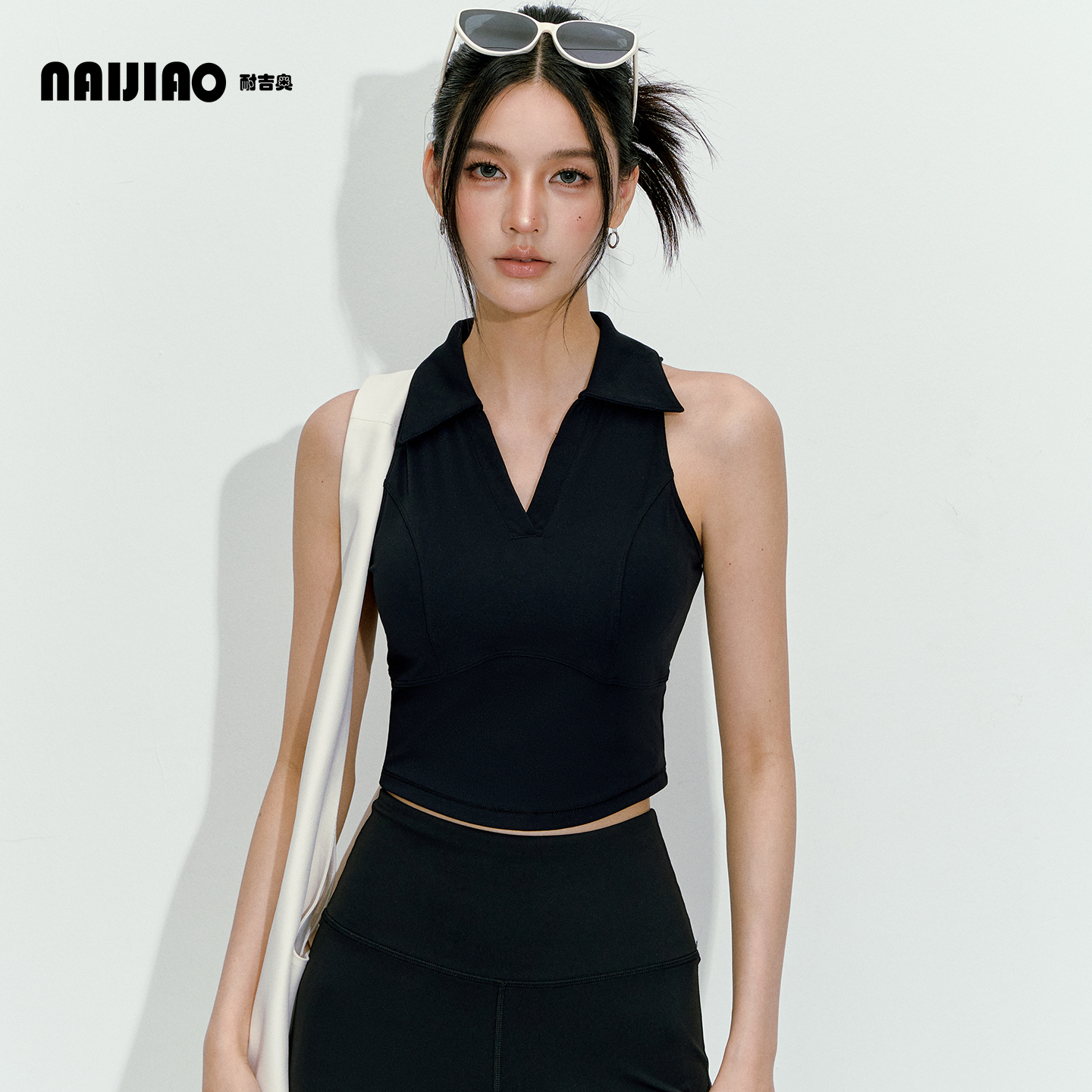 网球运动背心女带胸垫2025新款无袖polo上衣羽毛球健身瑜伽服夏季