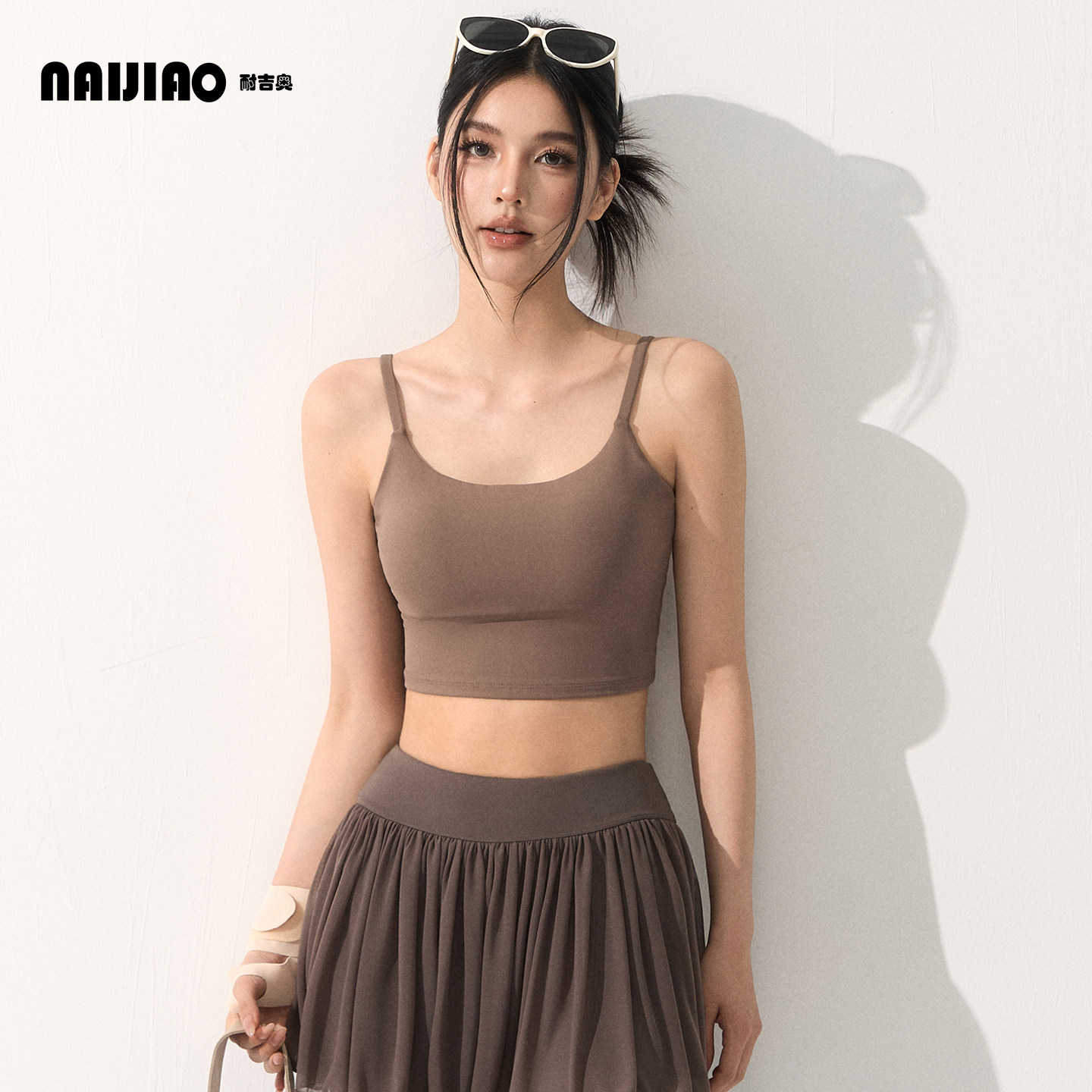 耐吉奥细肩带瑜伽背心女2026新款普拉提训练运动健身内衣吊带外穿