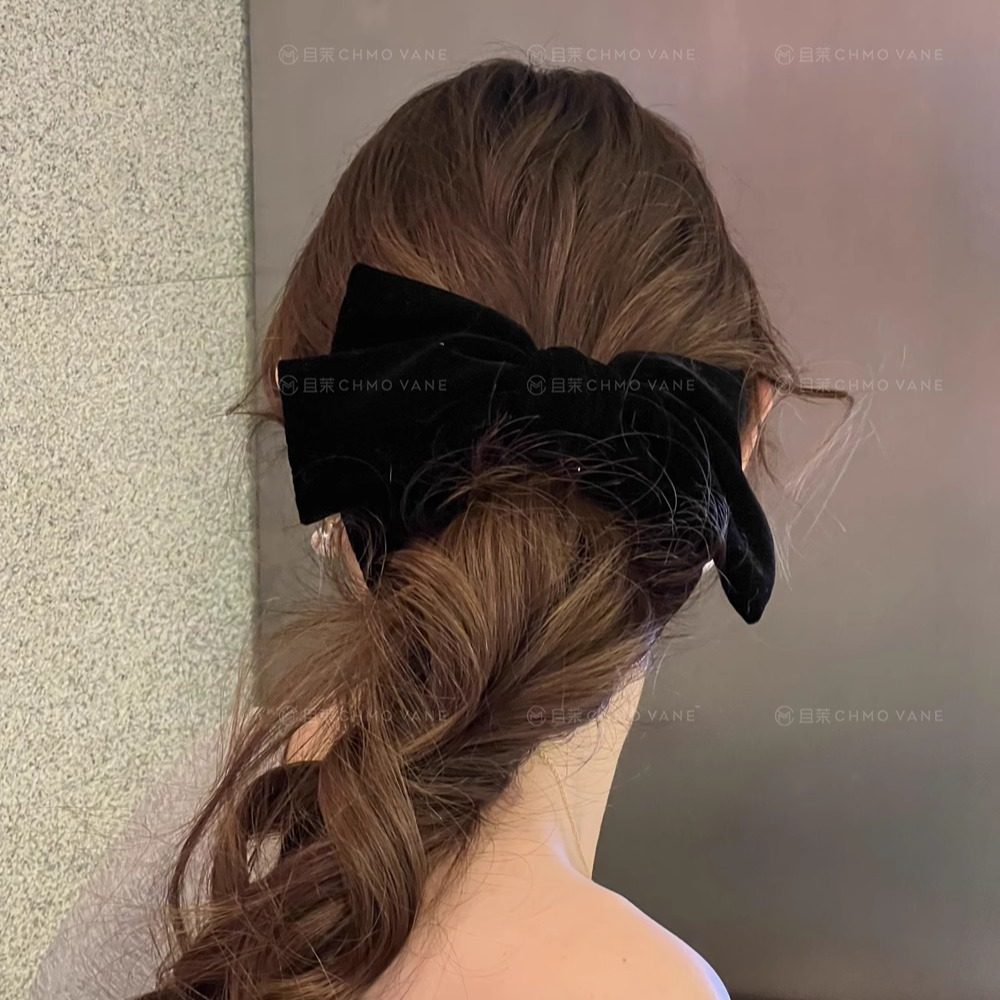 且茉~经典丝绒~黑色气质马尾顶夹头饰2025新款轻奢复古蝴蝶结丝绒,饰品/流行首饰/时尚饰品新,发饰,淘宝优惠券,粉丝福利购,淘宝优惠卷