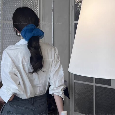 大肠圈肥肠圈蓝色发圈头绳