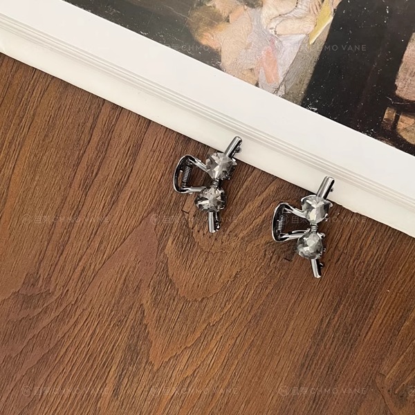 蝴蝶结水钻碎发夹发抓新款头饰