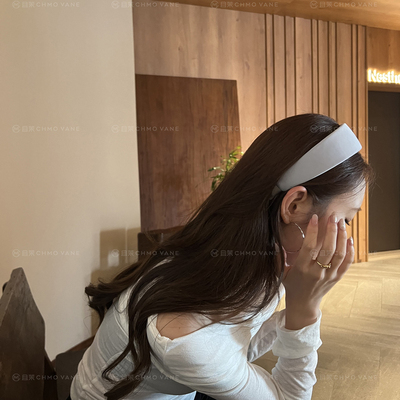 缎面宽发箍增高颅顶头箍新款