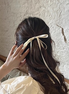且茉~芭蕾buff~自制蝴蝶结丝带气质飘带丝带新款头饰发饰女