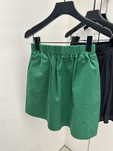 时尚 显瘦百搭短裙潮两色入 新款 VS松紧腰a字半身裙女夏季