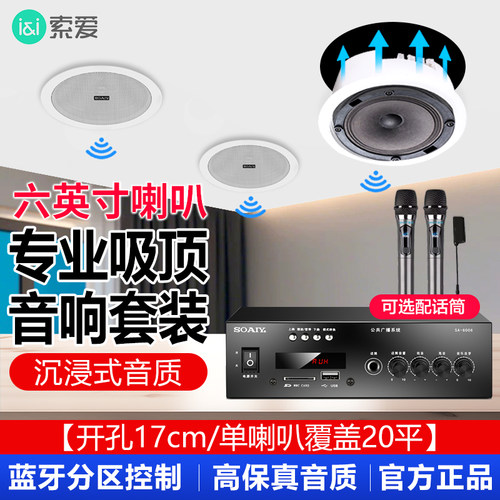 索爱吸顶式音响套装背景音乐套装