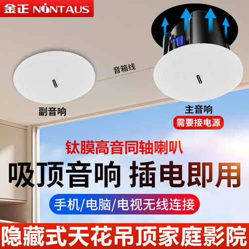 金正吸顶音箱蓝牙免功放丝膜高音