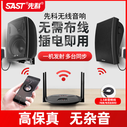 先科壁挂蓝牙音箱商用重低音