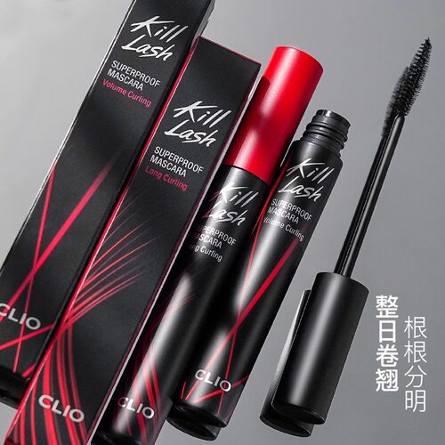 clio睫毛膏珂莱欧女killlash防水纤长卷翘不晕染浓密型眼打底定型