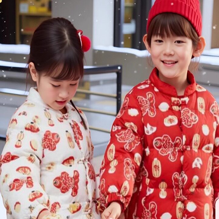 宝宝儿童羽绒服2026冬装新款男童女童外套新中式羽绒服潮中国风