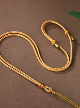 简约细款金钱币女款男士项链绳吊坠挂绳唐卡玉器佛牌挂坠绳挂件绳