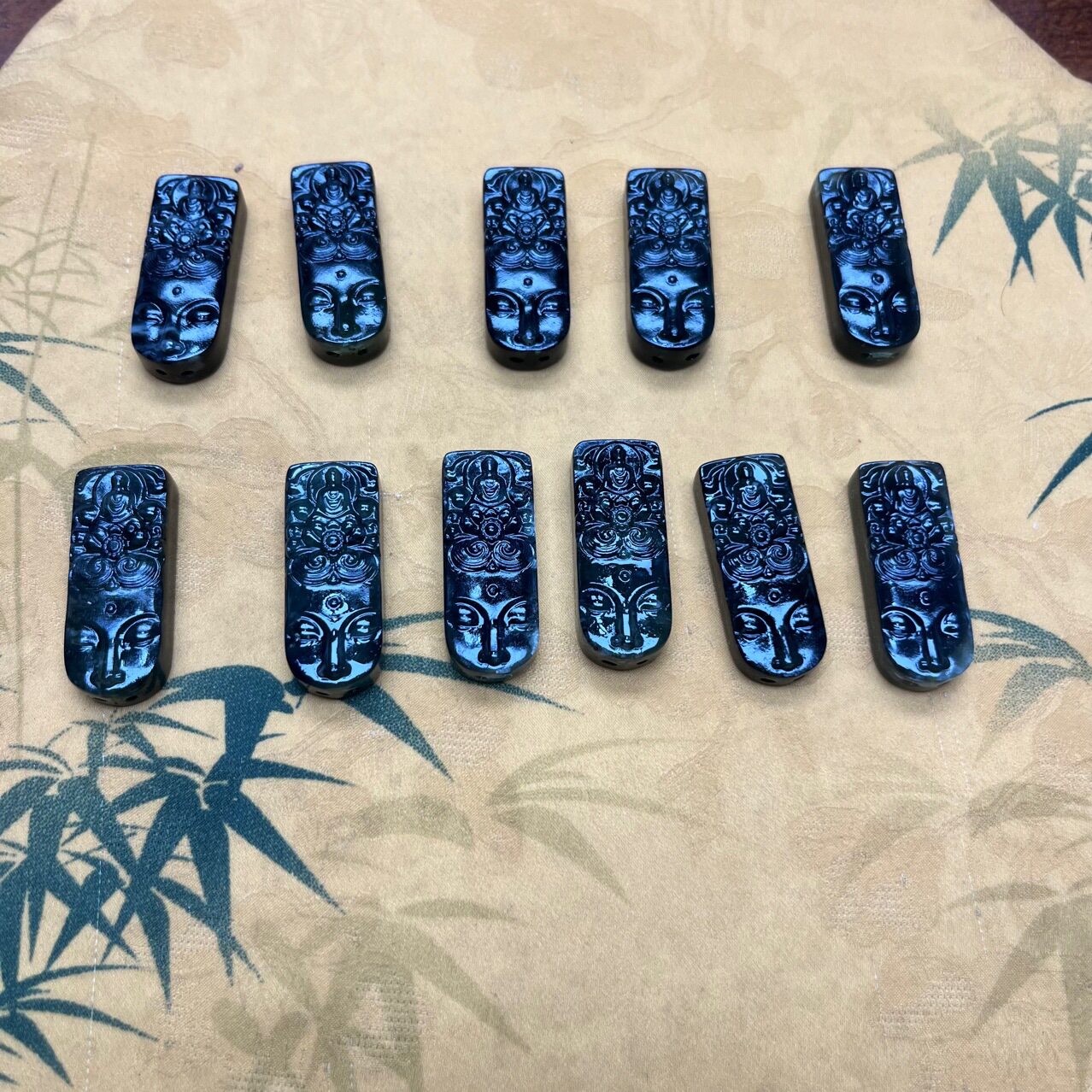 天然玉石岫玉观音无相佛吊坠手牌diy饰品双面雕刻厂家批发
