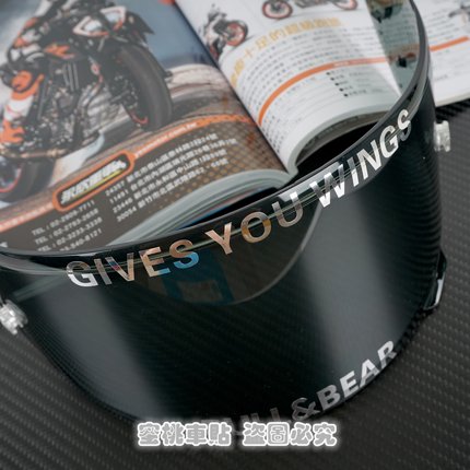 AVA K1K3 SHOEI HJC SHARK鲨鱼 LS2镜片贴GIVES YOU WINGS 头盔贴