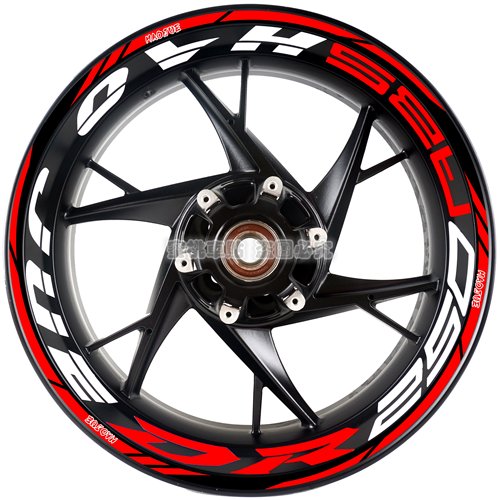 豪爵 DR250 改装17寸 轮毂贴 钢圈贴 车身拉花装饰防水反光贴纸