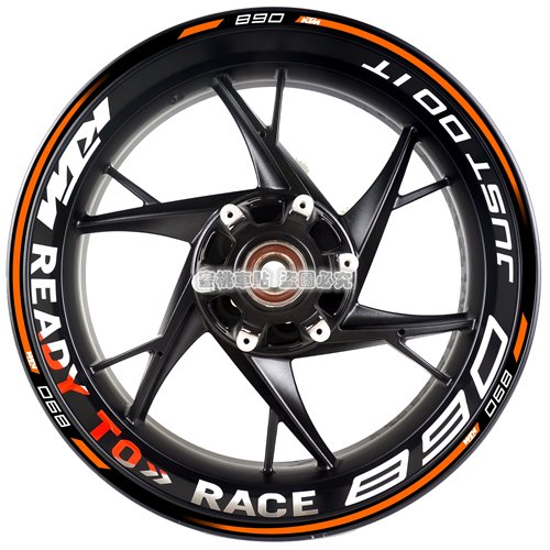 KTM890DUKE 改装 轮毂贴 钢圈贴 车身拉花边箱尾箱防水反光贴纸
