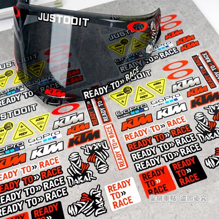 KTM DUKE390 RC390 790 890 1290 1090 改装镜片贴 头盔装饰贴纸