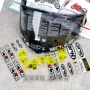 hjc HJC PRHA11毒液 死侍 头盔镜片贴 半盔 竞技 改装贴纸反光贴