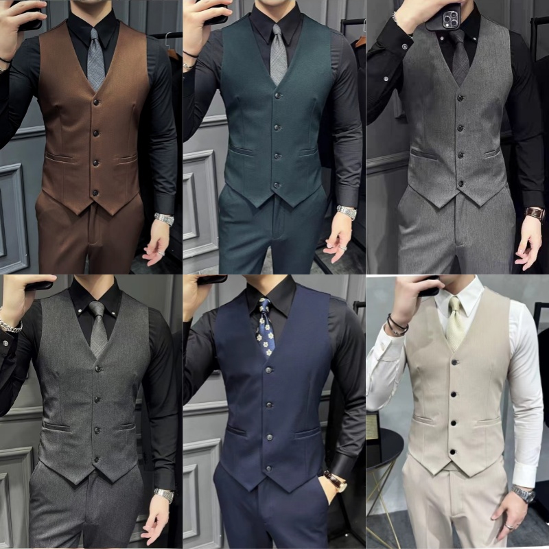 马甲套装男两件套兄弟伴郎团礼服