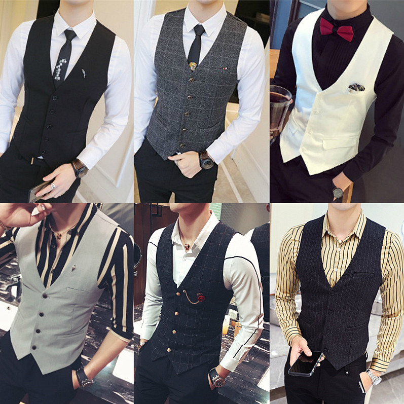 西装马甲坎肩背心修身韩版帅气