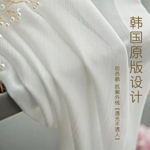 新款欧式风加厚布料透光客厅窗纱