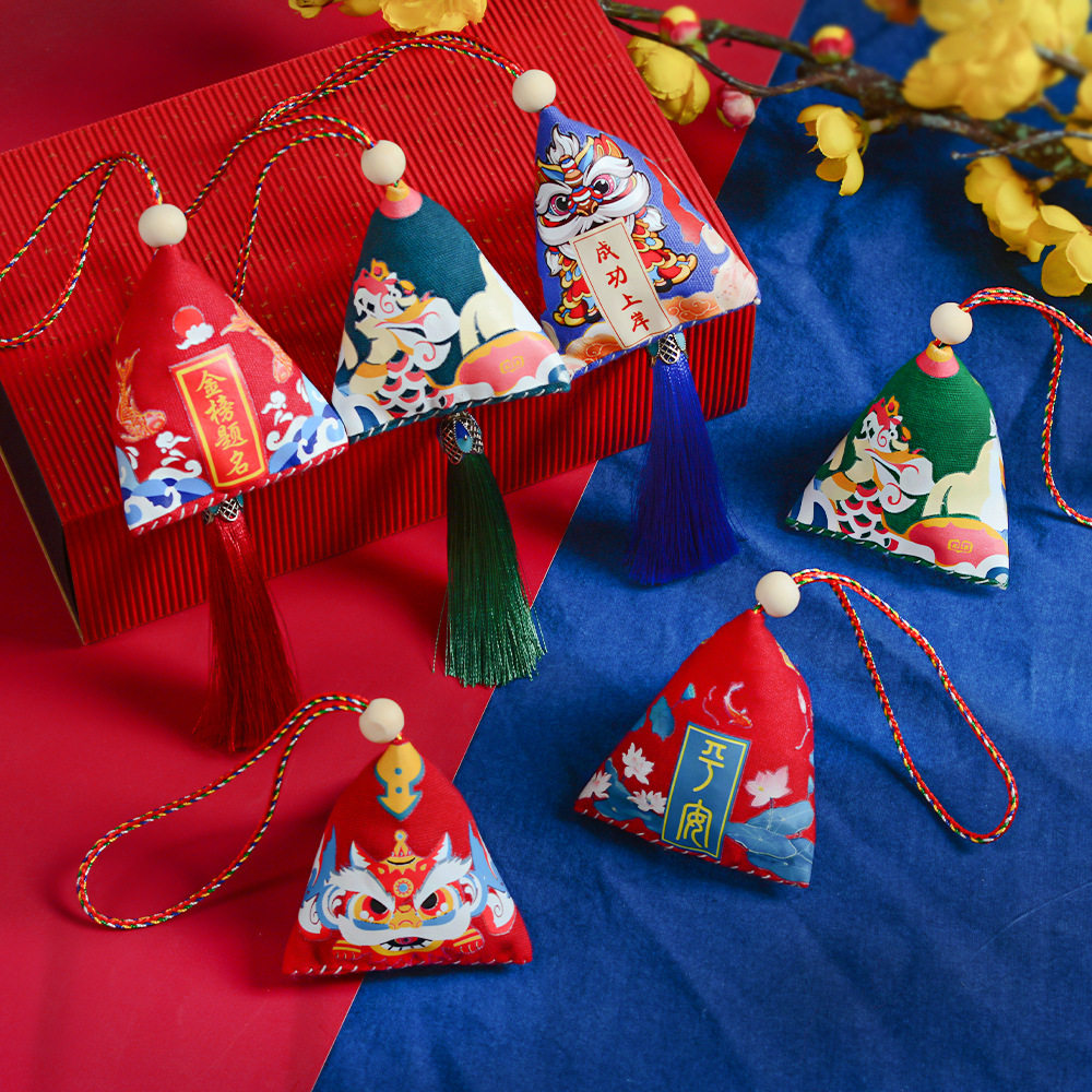 NEW DRAGON BOAT FESTIVAL SACHET ZONGZI CAR PENDANT HANDMADE PORTABLE LUCKY BAG CREATIVE NATIONAL TIDE SACHET GIFTS