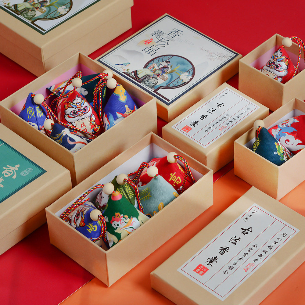 NEW DRAGON BOAT FESTIVAL SACHET ZONGZI CAR PENDANT HANDMADE PORTABLE LUCKY BAG CREATIVE NATIONAL TIDE SACHET GIFTS