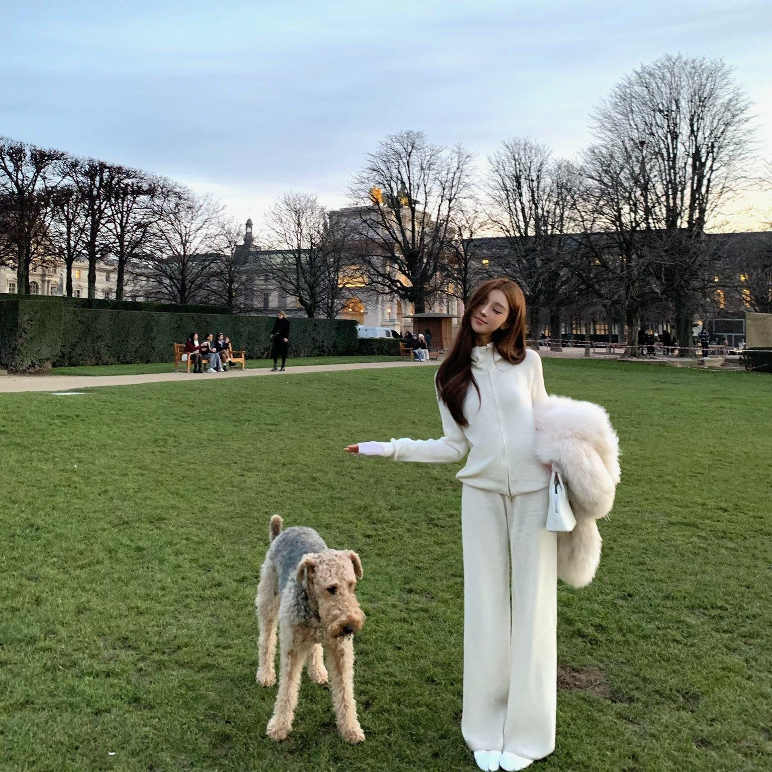 woppei松弛慵懒感定染针织套装女冬季拉链立领开衫休闲舒适直筒裤,个性定制/设计服务/DIY,棉服工装,淘宝优惠券,粉丝福利购,淘宝优惠卷